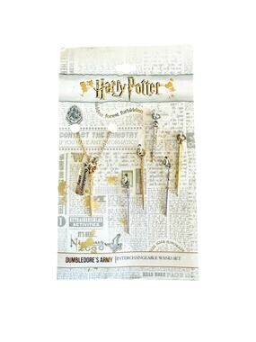 Harry Potter Dumbledore’s Army Wand Necklace Set Interchangeable Charms NWT